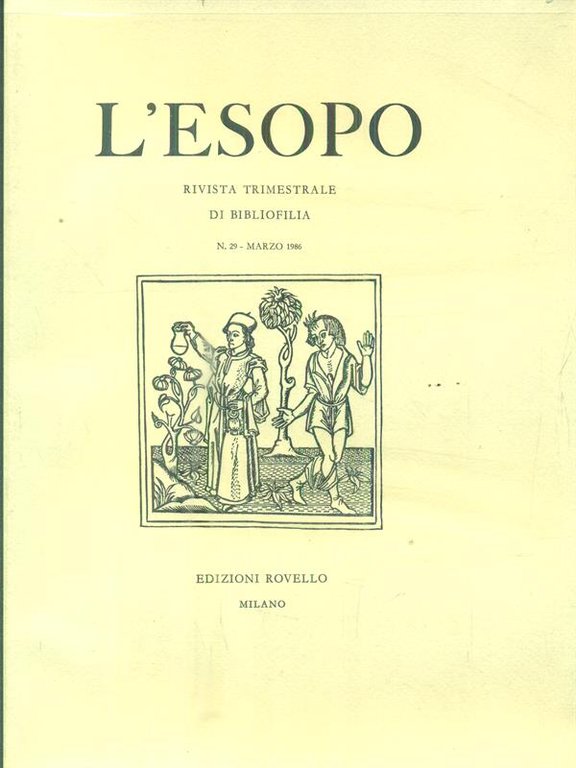 L'Esopo. Rivista trimestrale. Annata completa 1986