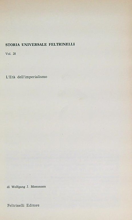 L'eta' dell'imperialismo