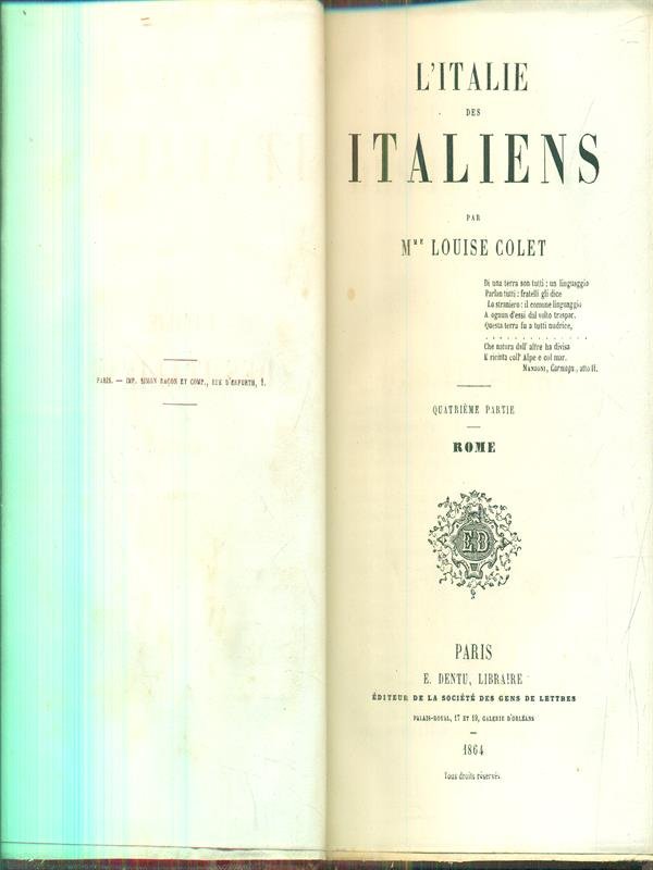 l'Italie des italiens quatrieme partie