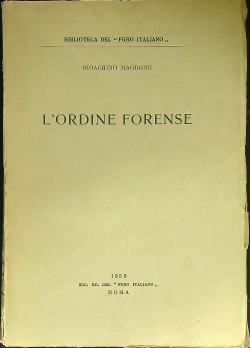 L'ordine forense