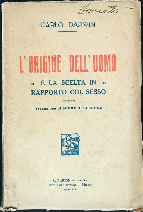 L'origine dell'uomo e la scelta in rapporto col sesso
