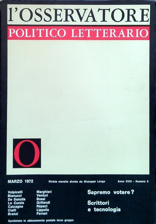 L'osservatore - Anno XVIII Numero 3/Marzo 1972 | Immagine Gallery 2