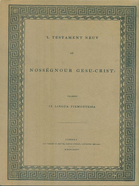 'L Testament Neuv de Nossegnour Gesu-Crist