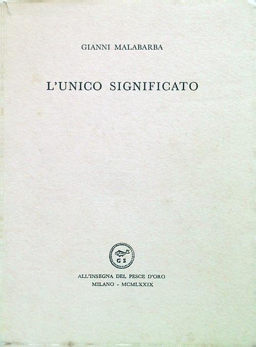L'unico significato