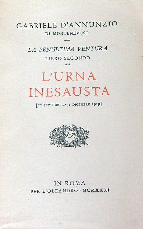 L'urna inesausta