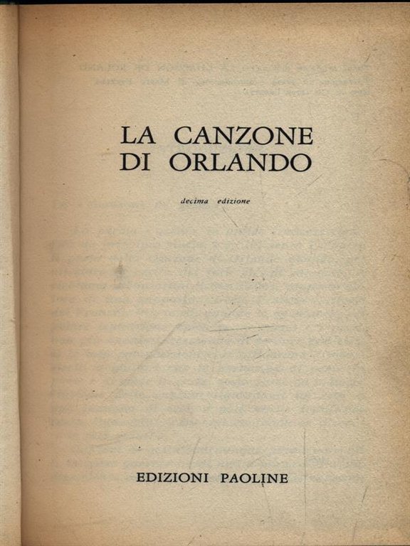 La canzone di Orlando