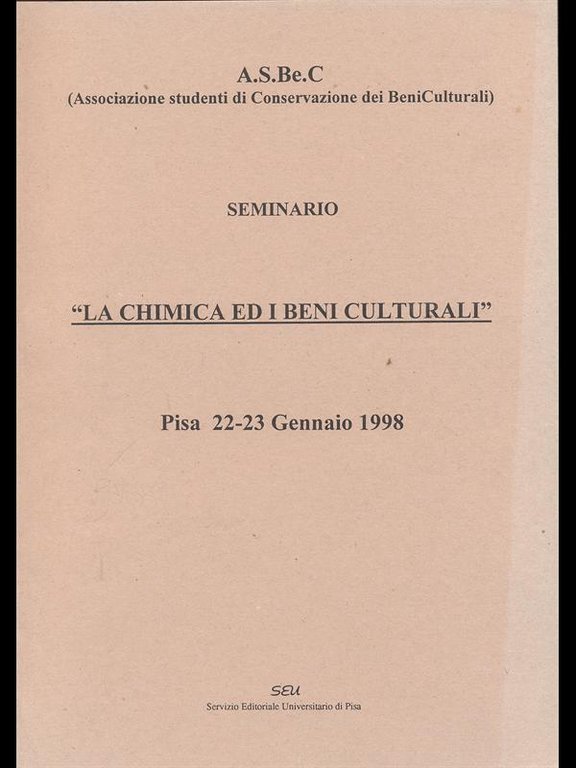 \"La chimica ed i beni culturali"/