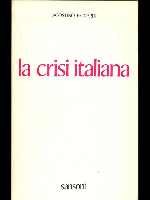 La crisi italiana