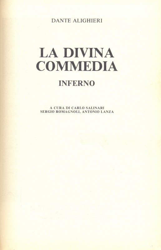 La divina commedia - Inferno