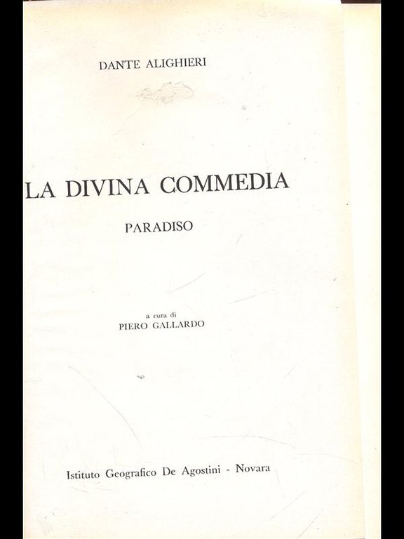 La Divina Commedia - Paradiso