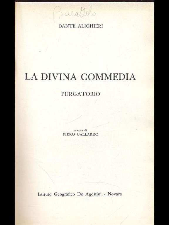 La Divina Commedia - Purgatorio