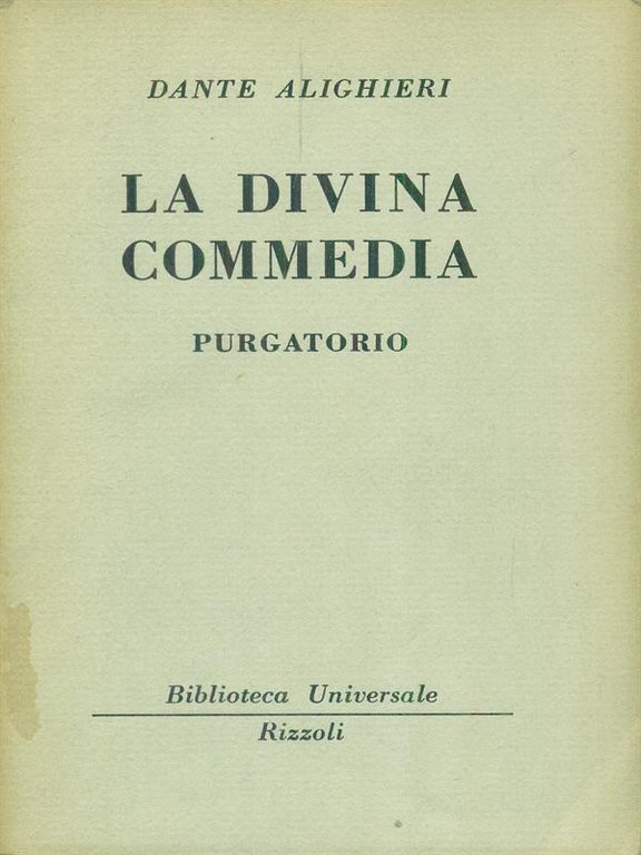 La Divina Commedia Purgatorio
