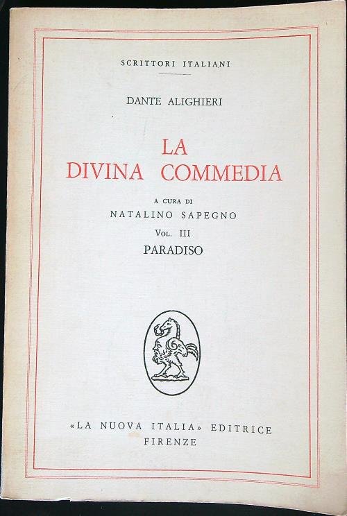 La Divina Commedia vol. III Paradiso