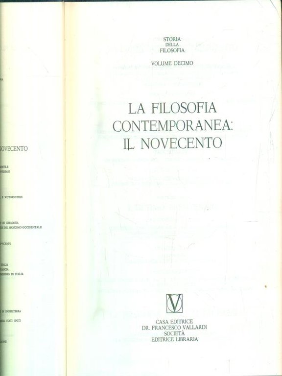 La filosofia contemporanea il novecento