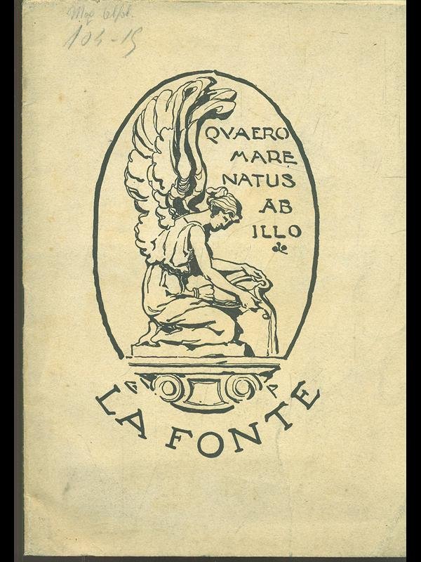 La Fonte n. 1/agosto 1927