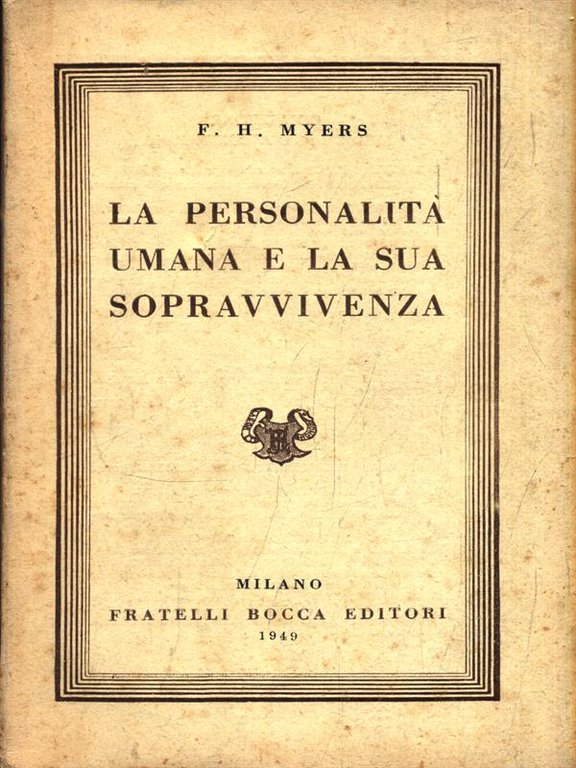 La personalita' umana e la sua sopravvivenza