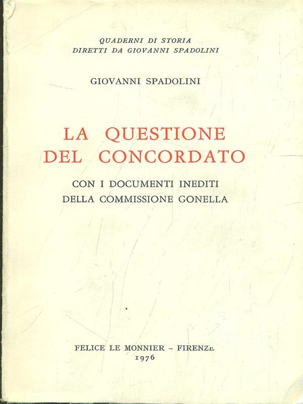La questione del concordato