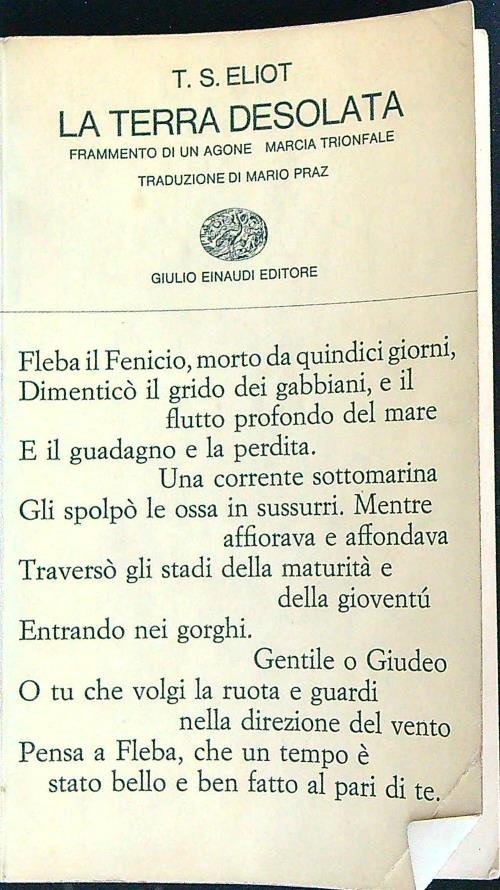 La terra desolata. Frammento di un agone. Marcia trionfale