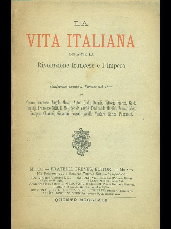La vita italiana durante la Rivoluzione francese e l'Impero