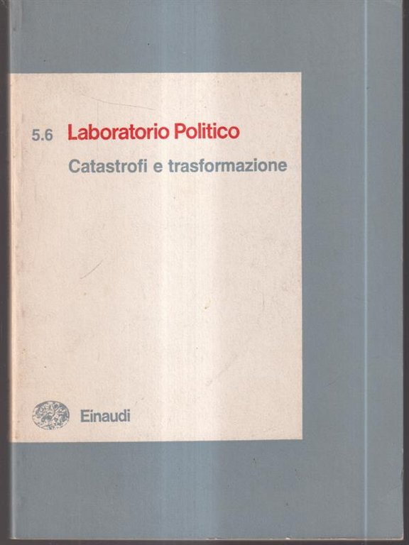 Laboratorio politico 5.6. Catastrofi e trasformazione