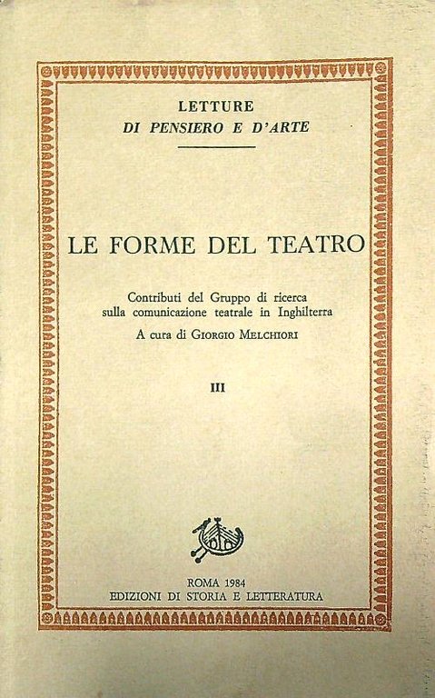 Le Forme del Teatro Vol.III