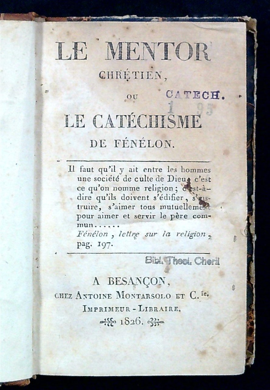 Le mentor chrétien ou le catéchisme de fénelon | Immagine principale