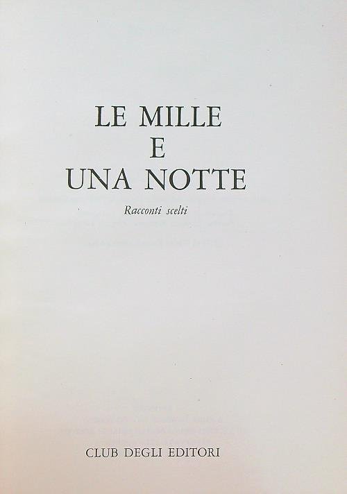 Le Mille e una Notte