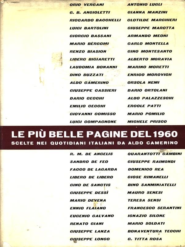 Le piu' belle pagine del 1960 scelte nei quotidiani italiani