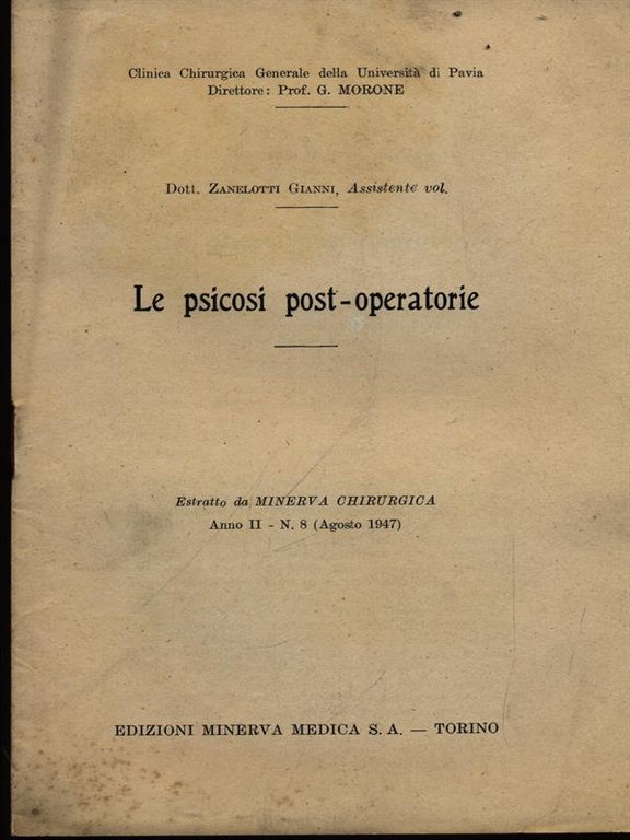 Le psicosi post-operatorie - Estratto | Immagine Gallery 2