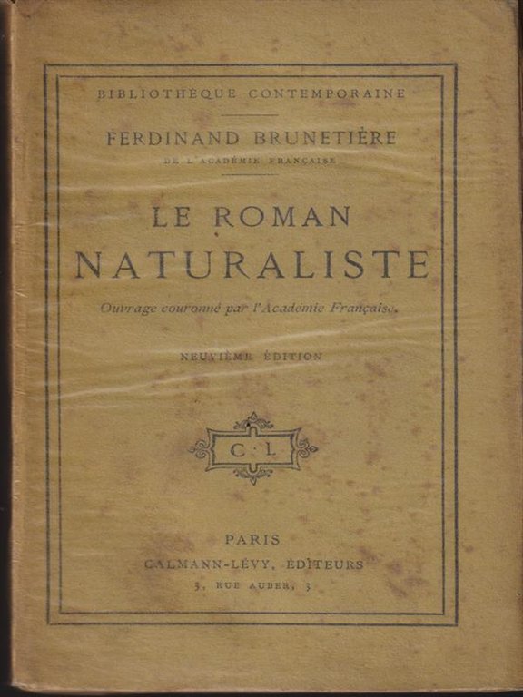 Le roman naturaliste