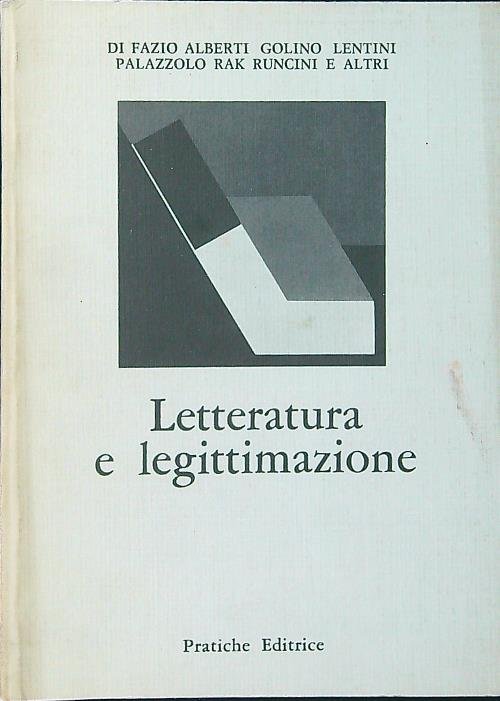 Letteratura e legittimazione