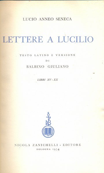 Lettere a Lucilio libri XV-XX