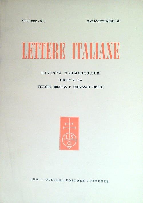 Lettere italiane - Anno XXV - N. 3 - Luglio … | Immagine Gallery 2