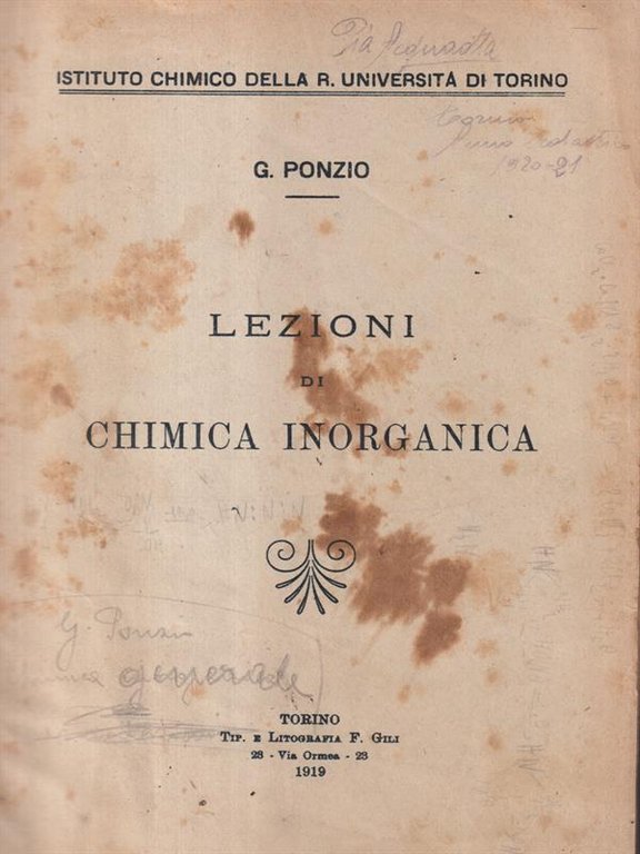 Lezioni di chimica inorganica