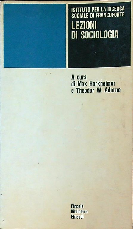 Lezioni di sociologia 