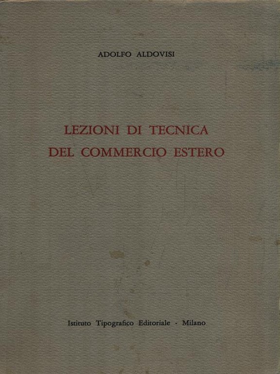 Lezioni di tecnica del commercio estero