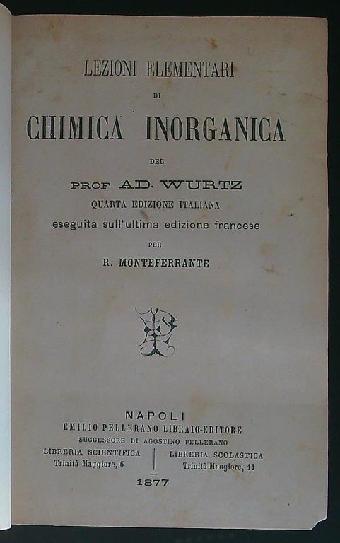 Lezioni elementari di chimica inorganica