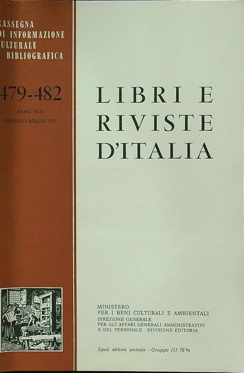 Libri e riviste d'Italia 479-482 1990