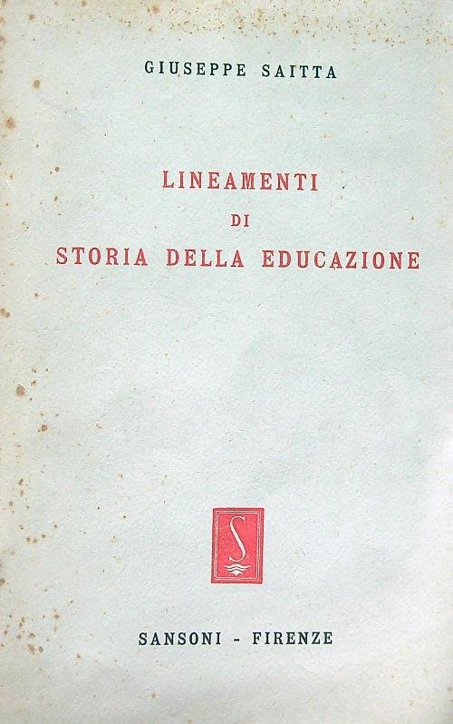 Lineamenti di storia della educazione