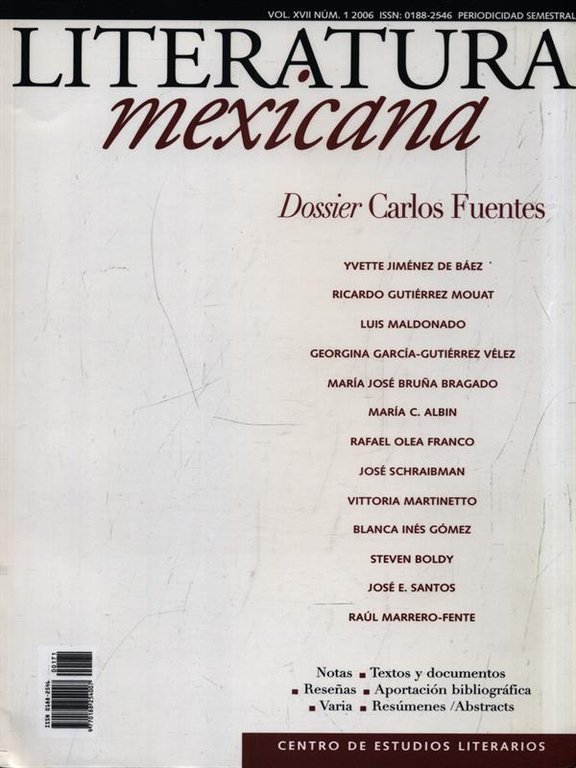 Literatura Mexicana Vol. XVII Num. 1 2006
