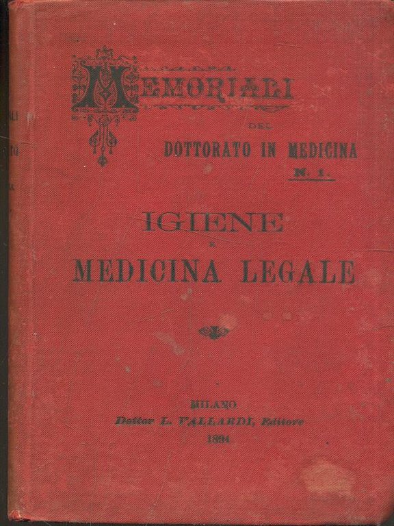 Manuale d'igiene e medicina legale
