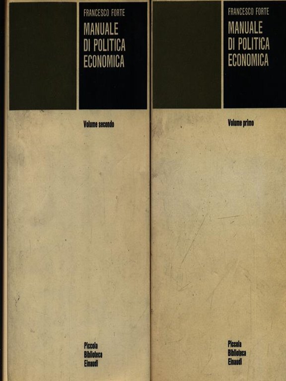 Manuale di politica economica - 2 volumi
