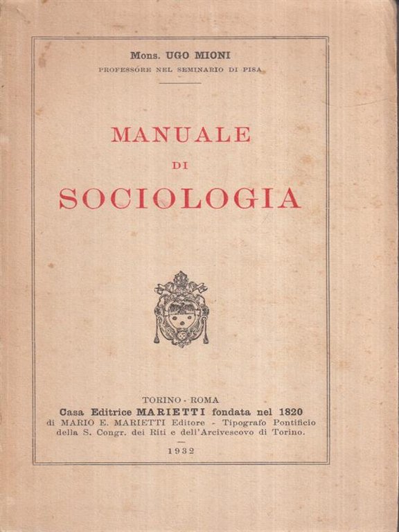 Manuale di Sociologia