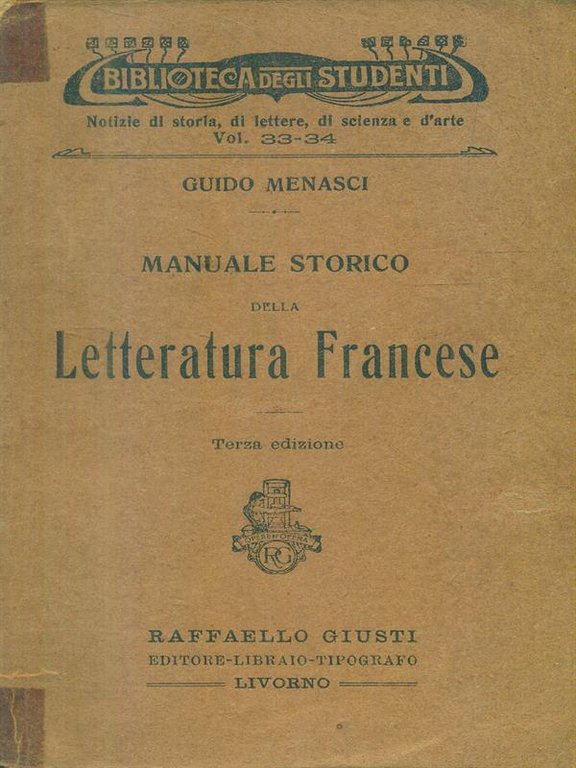 Manuale storico della letteratura francese
