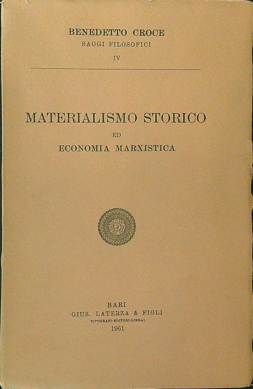 Materialismo storico ed economia Marxista