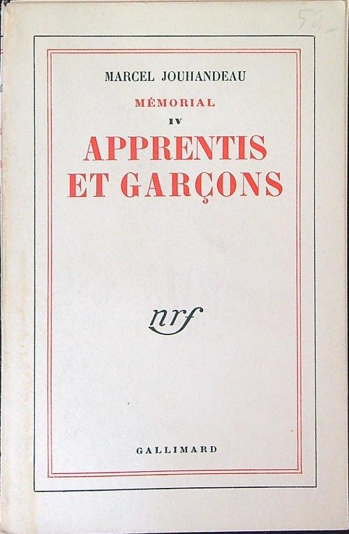 Memorial IV Apprentis et garcpns