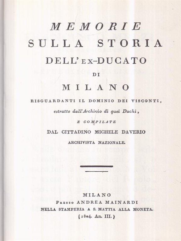 Memorie sulla storia dell'ex ducato di Milano - ristampa | Immagine Gallery 2