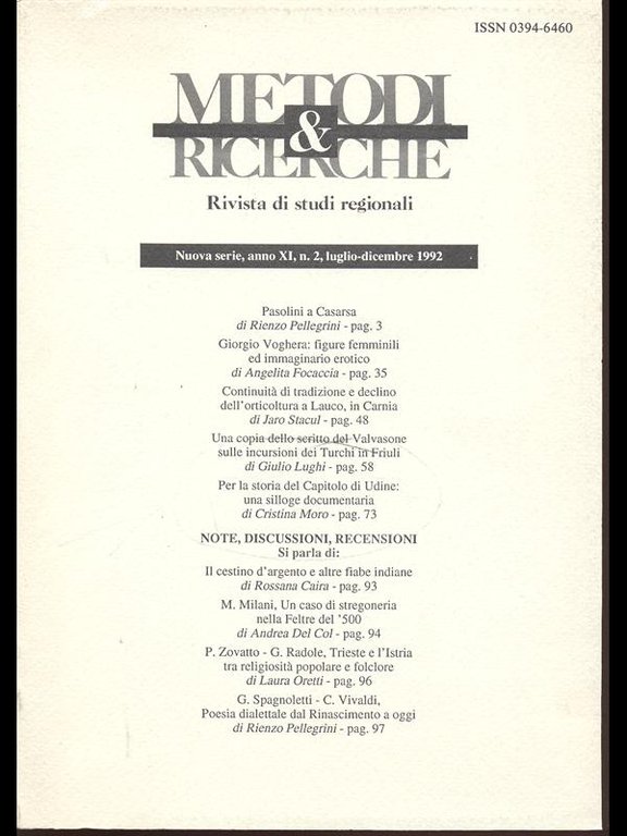 Metodi & Ricerche - rivista studi regionali anno XI N. … | Immagine Gallery 2