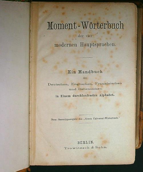 Moment Worterbuch | Immagine principale