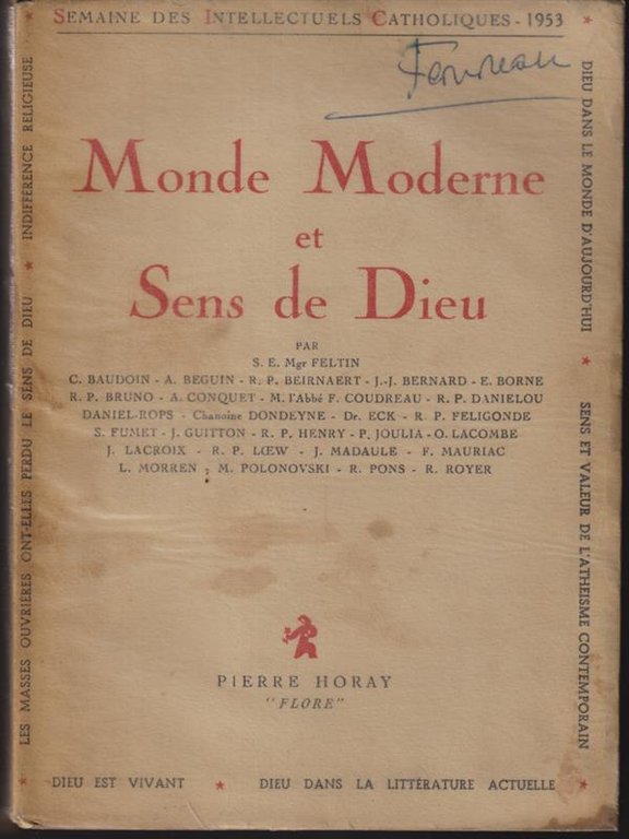Monde moderne et sens de dieu